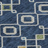 8' X 10' Navy Blue Peach And Gold Southwestern Washable Area Rug With UV Protection