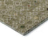 8' Sage Beige And Gold Southwestern Washable Round Rug With UV Protection