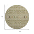 8' Sage Beige And Gold Southwestern Washable Round Rug With UV Protection
