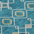 8' X 10' Teal Gold And Green Southwestern Washable Area Rug With UV Protection