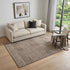 5' X 8' Brown And Beige Striped Washable Area Rug With UV Protection