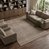 8' X 10' Brown And Beige Striped Washable Area Rug With UV Protection