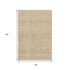 5' X 8' Gold And Ivory Striped Washable Area Rug With UV Protection