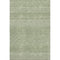 5' X 8' Green And Ivory Striped Washable Area Rug With UV Protection