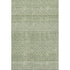 5' X 8' Green And Ivory Striped Washable Area Rug With UV Protection