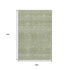 9' X 12' Green And Ivory Striped Washable Area Rug With UV Protection