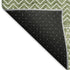 9' X 12' Green And Ivory Striped Washable Area Rug With UV Protection