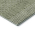 9' X 12' Green And Ivory Striped Washable Area Rug With UV Protection