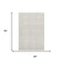 5' X 8' Ivory And Beige Striped Washable Area Rug With UV Protection