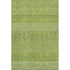 5' X 8' Lime Green And Ivory Striped Washable Area Rug With UV Protection