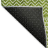 5' X 8' Lime Green And Ivory Striped Washable Area Rug With UV Protection