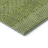 5' X 8' Lime Green And Ivory Striped Washable Area Rug With UV Protection