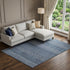 9' X 12' Navy Blue And Ivory Striped Washable Area Rug With UV Protection