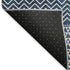 9' X 12' Navy Blue And Ivory Striped Washable Area Rug With UV Protection
