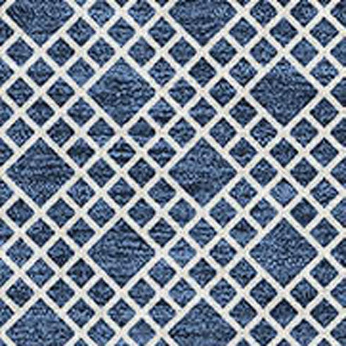 9' X 12' Navy Blue And Ivory Striped Washable Area Rug With UV Protection