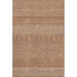 9' X 12' Rust And Ivory Striped Washable Area Rug With UV Protection