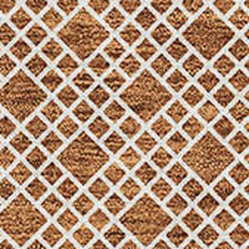 9' X 12' Rust And Ivory Striped Washable Area Rug With UV Protection