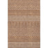 9' X 12' Rust And Ivory Striped Washable Area Rug With UV Protection