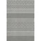 8' X 10' White And Black Striped Washable Area Rug With UV Protection