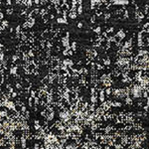 8' X 10' Black And Ivory Abstract Washable Area Rug With UV Protection