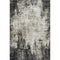 8' X 10' Black And Ivory Abstract Washable Area Rug With UV Protection