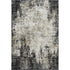 9' X 12' Black And Ivory Abstract Washable Area Rug With UV Protection