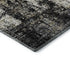 9' X 12' Black And Ivory Abstract Washable Area Rug With UV Protection