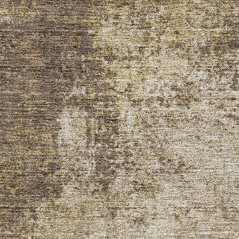 5' X 8' Brown And Beige Abstract Washable Area Rug With UV Protection