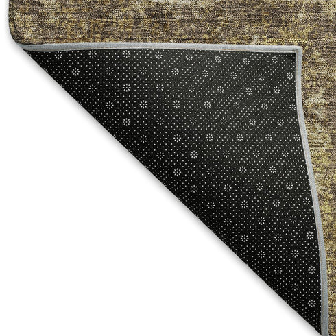 8' X 10' Brown And Beige Abstract Washable Area Rug With UV Protection