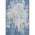 5' X 8' Denim Blue And Ivory Abstract Washable Area Rug With UV Protection