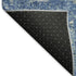 5' X 8' Denim Blue And Ivory Abstract Washable Area Rug With UV Protection