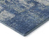 5' X 8' Denim Blue And Ivory Abstract Washable Area Rug With UV Protection