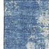 5' X 8' Denim Blue And Ivory Abstract Washable Area Rug With UV Protection