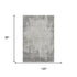 8' X 10' Gray And Ivory Abstract Washable Area Rug With UV Protection