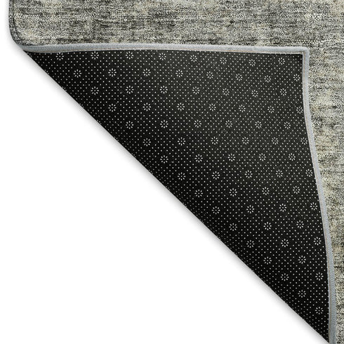 8' X 10' Gray And Ivory Abstract Washable Area Rug With UV Protection