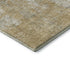 8' Wheat And Ivory Abstract Washable Round Rug With UV Protection