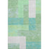 8' X 10' Artichoke Green Teal And Ivory Geometric Washable Area Rug With UV Protection