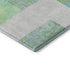 8' X 10' Artichoke Green Teal And Ivory Geometric Washable Area Rug With UV Protection
