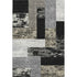 5' X 8' Black Ivory And Beige Geometric Washable Area Rug With UV Protection