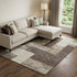 8' X 10' Brown Ivory And Beige Geometric Washable Area Rug With UV Protection
