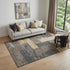 5' X 8' Coffee Gold And Ivory Geometric Washable Area Rug With UV Protection