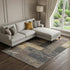 9' X 12' Coffee Gold And Ivory Geometric Washable Area Rug With UV Protection
