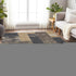 9' X 12' Coffee Gold And Ivory Geometric Washable Area Rug With UV Protection