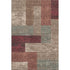5' X 8' Coffee And Merlot Geometric Washable Area Rug With UV Protection