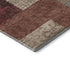 5' X 8' Coffee And Merlot Geometric Washable Area Rug With UV Protection