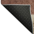 8' Coffee And Merlot Geometric Washable Round Rug With UV Protection