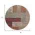 8' Coffee And Merlot Geometric Washable Round Rug With UV Protection