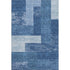 9' X 12' Navy Blue And Ivory Geometric Washable Area Rug With UV Protection