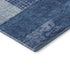 9' X 12' Navy Blue And Ivory Geometric Washable Area Rug With UV Protection