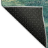 5' X 8' Emerald Ivory And Teal Abstract Washable Area Rug With UV Protection